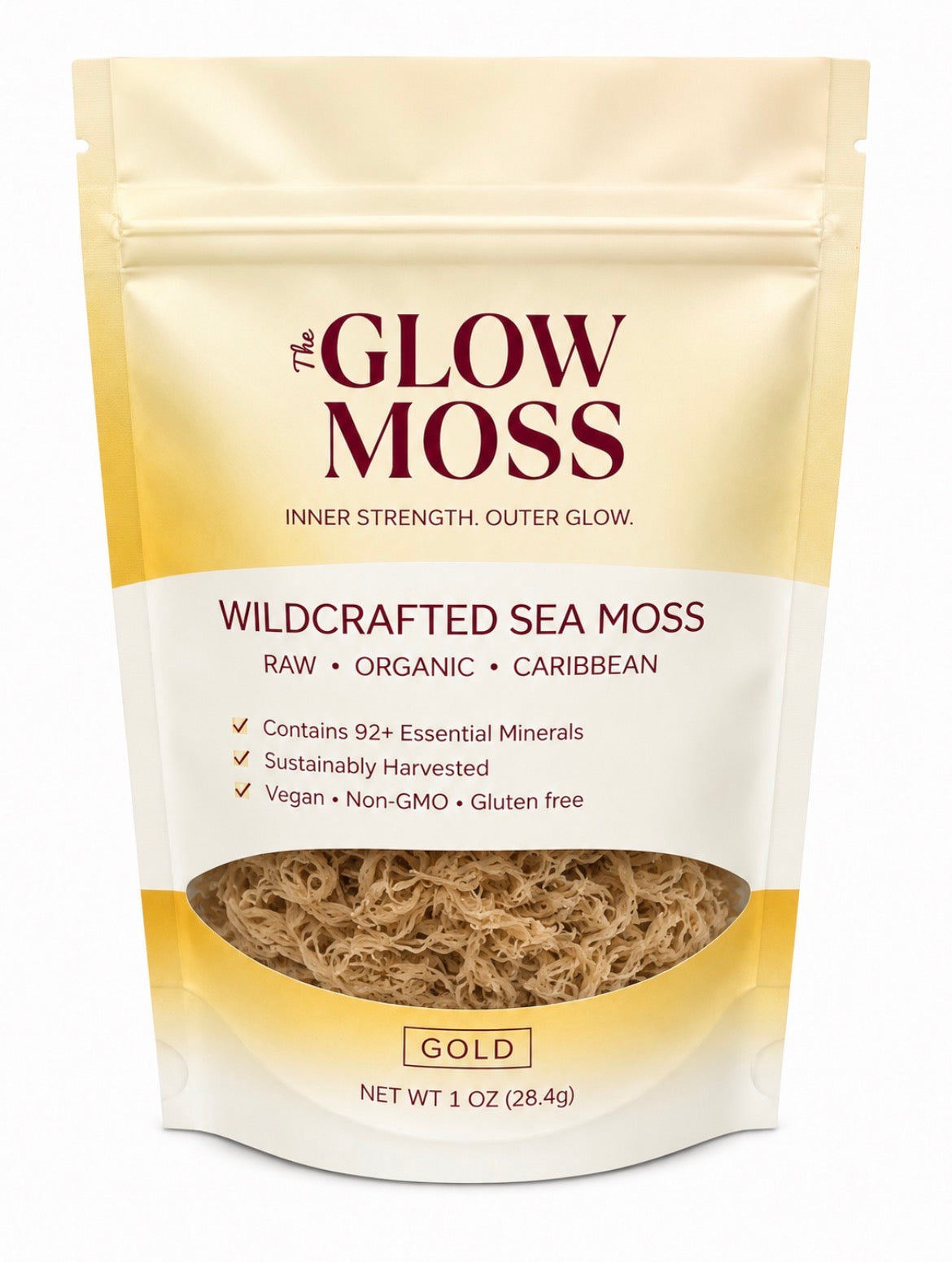 Premium Wildcrafted Gold Sea Moss | Raw Organic Caribbean Irish Moss